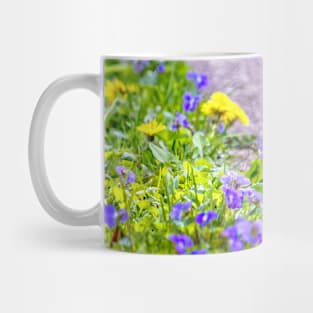 Chipmunk gasps in delight at spring flowers Mug